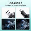 OTTOCAST Mini Dot Kabelloser CarPlay Android Auto Adapter 2 in 1 Dongle Wifi 5.2 Plug and Play Autozubehör für Totoya VW Benz