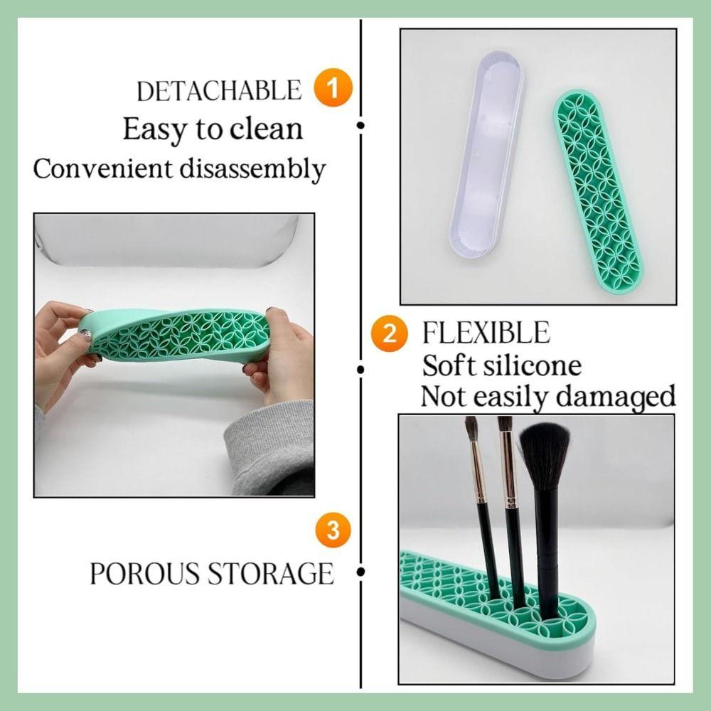Silicone Structure Makeup Brush Holder Household Display Stand Pen Storage Case  Travel