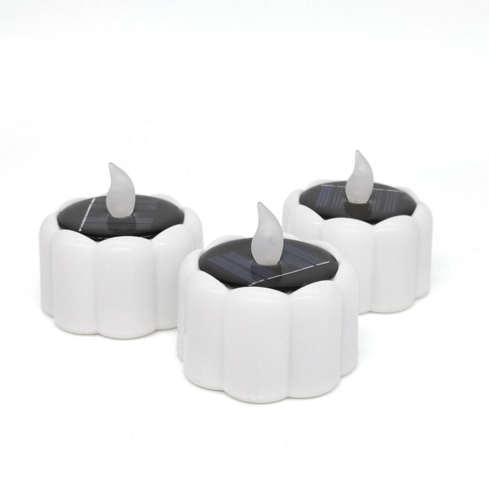 6pcs Simulation Flameless LED Candle  Lamp Waterproof Landscape Candle Lights  Garden Decoration