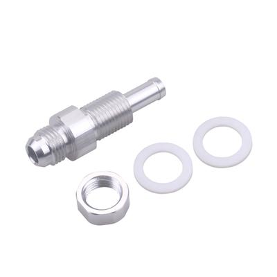 8AN Male Flare Bulkhead To 3/8 Hose Barb Fuel Tank Fitting