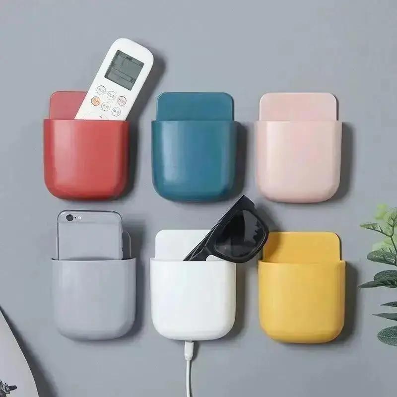 Creative Remote Control Storage Box Hole Free Household Goods Living Room Bedroom Mobile Phone Shelf Remote Control Storage Rack