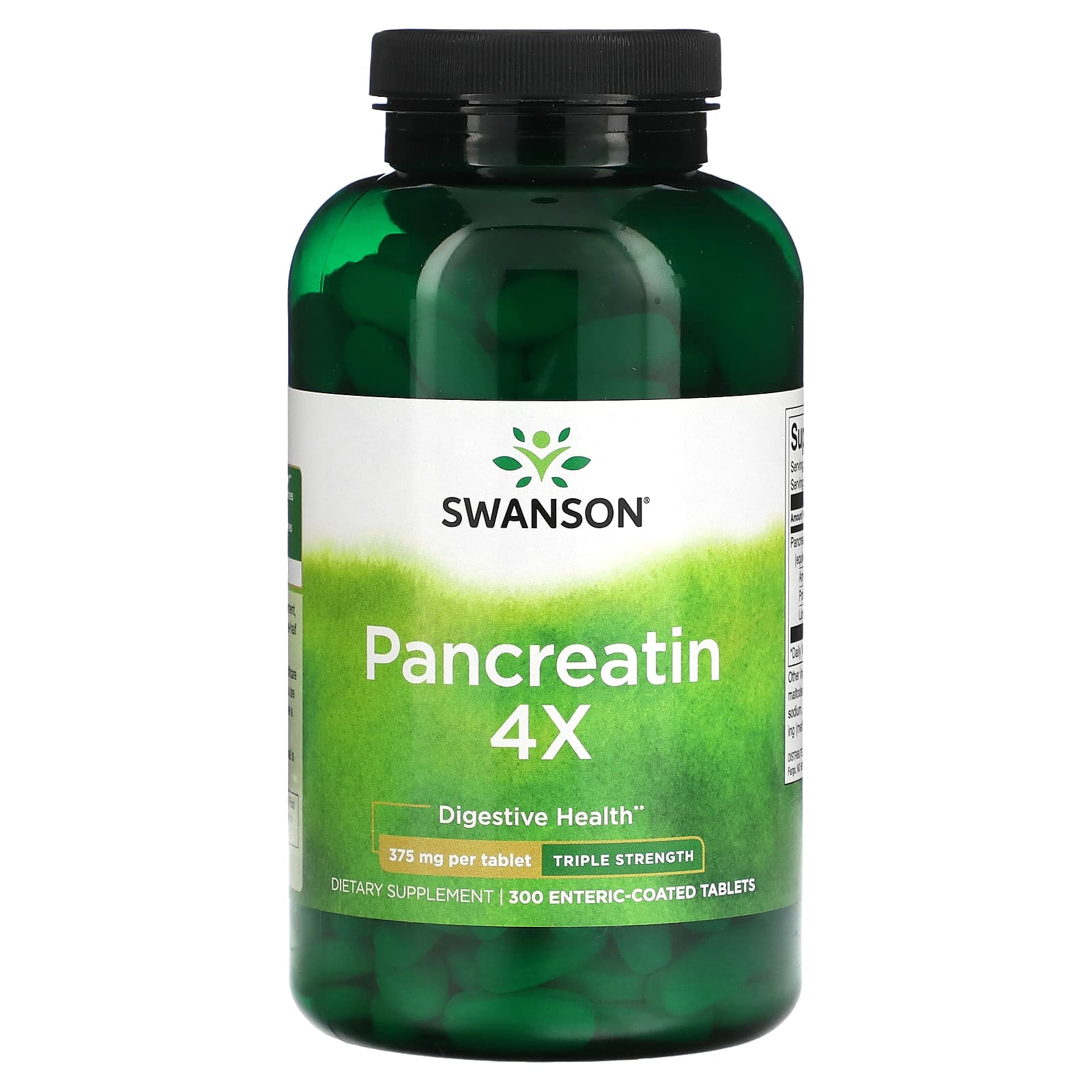 

Pancreatin 4X, 3X Strength, 375Mg, Enteric Coated, 300 Tablets