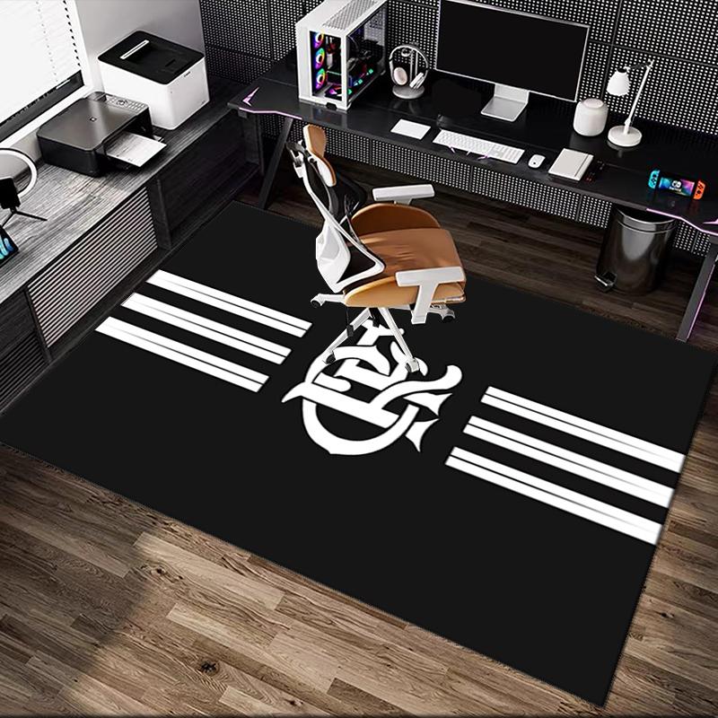 1pc Office Printed Area Carpet, Rangers FC Rug, Home Sofa Chair Mat For Christmas and Halloween Décor