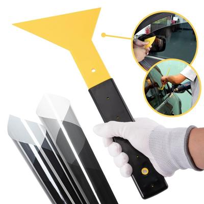KTM 32 cm * 15 cm lange Auto-Vinylfolie mit Griff, Rakel, Fenstertönungsaufkleber, Kunststoffschaber, Haushaltsglasreinigung, Kleberfilm-Entferner-Werkzeug