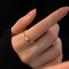 Thumb Ring Irregular Line Shape Adjustable Opening Design Finger Ring Stainless Steel Finger Band Versatile Jewelry Gift