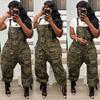 Women's Casual Loose Camouflage Workwear Jumpsuit Overalls