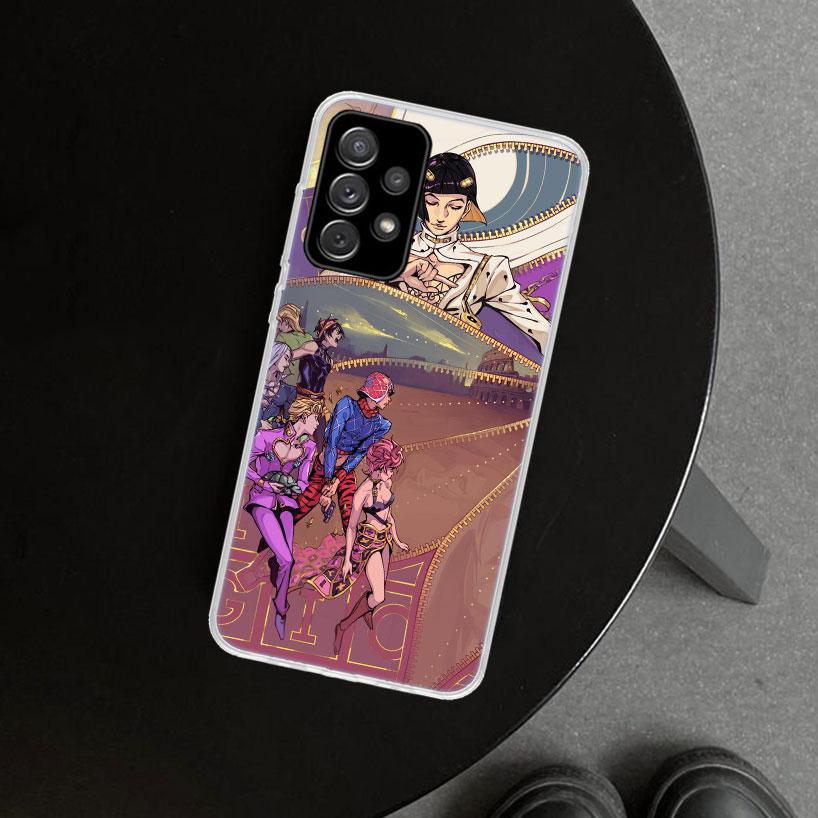 JOJO Anime Cartoon Phone Case Cover For Samsung Galaxy A12 A22 A32 A52 A72 A02S A51 A50S A31 A20S A10S Note 20 Ultra 10 Plus Gal