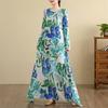 Sukienka bawełniana plus size z długim rękawem w stylu vintage w kwiaty, nowość, dla kobiet, codzienna, luźna, wiosenna, letnia, jesienna