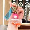 Refillable Sanrio Luminous Glitter Bubble Bead Keychain Pendant - Trendy Women's Bag Charm