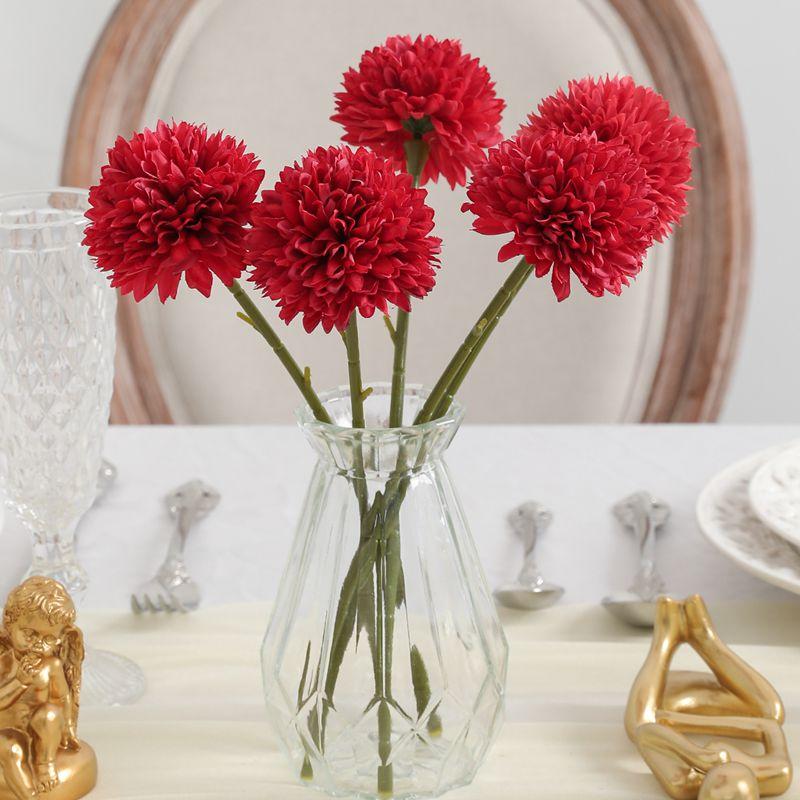 5Pcs Artificial Dandelion Flowers Fake Hydrangea Bouquet for Home Room Vase Decor Garden Party Wedding Bridal Christmas Ornament