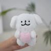 MINISO Cute Maltese Dog Plush Toy Soft Stuffed Animal Doll Cartoon Puppy Kids Boys Girls Birthday Gifts Key Decoration  Key Ring
