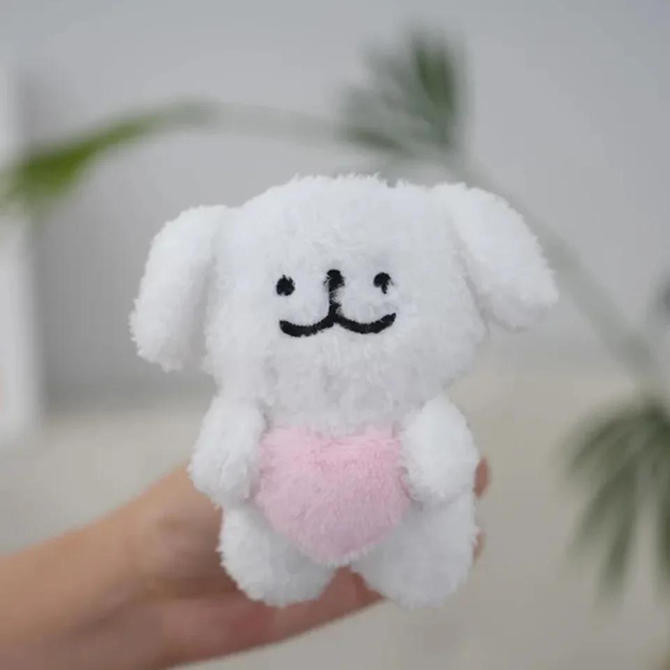 MINISO Cute Maltese Dog Plush Toy Soft Stuffed Animal Doll Cartoon Puppy Kids Boys Girls Birthday Gifts Key Decoration  Key Ring