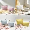 Waffle Makeup Bag With Butterfly Bow For Travel And Home Storage