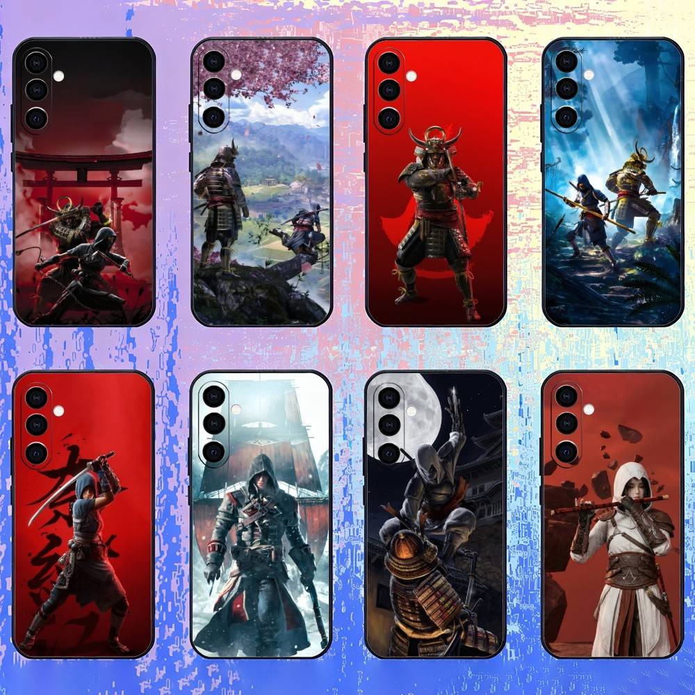 A-Assassins Creed S-Shadows Naoe and Yasuke Phone Case For Samsung Galaxy A73,A72,A71,A70,A52,A51 Others Soft Black Cover