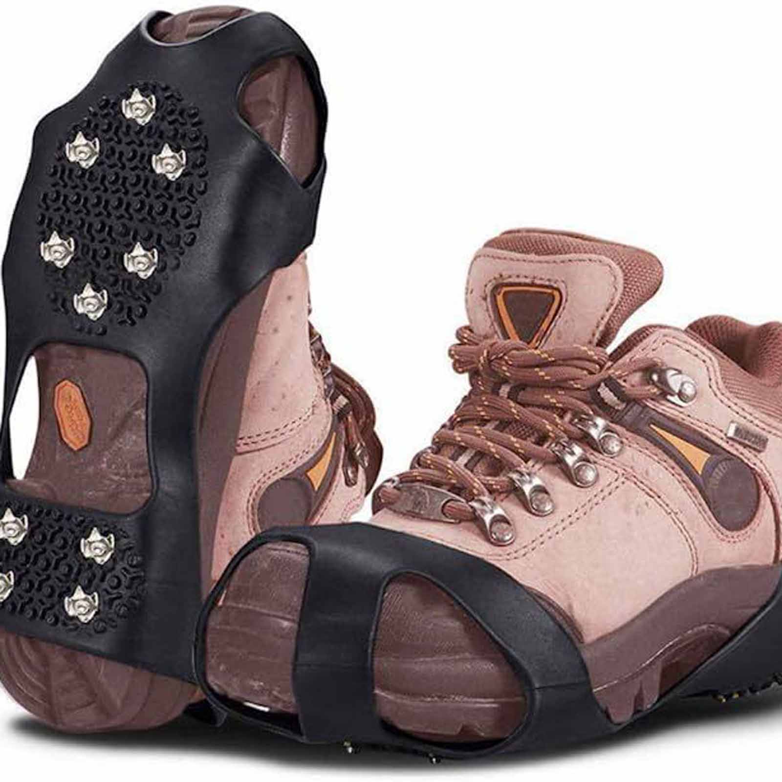 

Снегоступы - Чехлы для обуви для ледолазания, туризма и горных приключений, Зубья из нержавеющей стали, Стальные гвозди для лазания, Зимняя обувь для улицы S чёрный