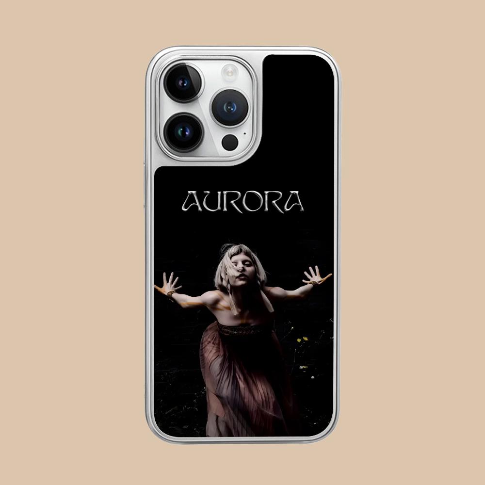 Aurora Aksnes Silver Plating Mobile Phone Case for iPhone 17 16 15 14 13 12 11 Air Pro Max Plus Colorful Cover