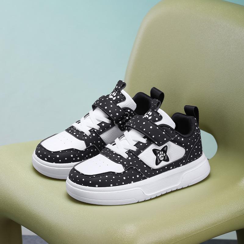Boys Leather Fashion Casual Board Shoes Big and Middle School Children Girls Students Campus Lightweight Fashion Casual Board Shoes