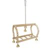 8Pcs Set Wood Parrot Toy Set Bell Perch Swing Combination Bird Toys Hanging Hammock Stand Pole Parrot Training Toys Cockatiel