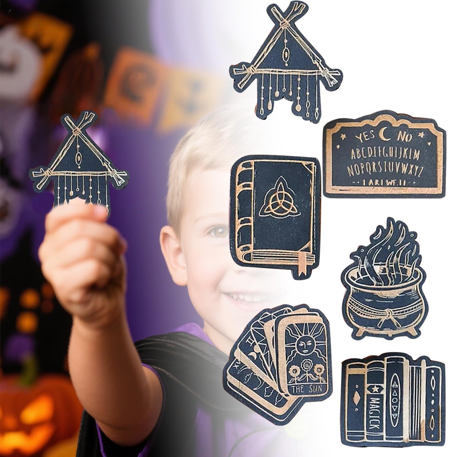 

Тематический набор деревянных украшений для дома, вечеринки и праздничной экспозиции One Size