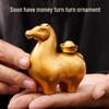 Brass Horse Zodiac Figurine: Office Decompression & Birthday Gift Decor.