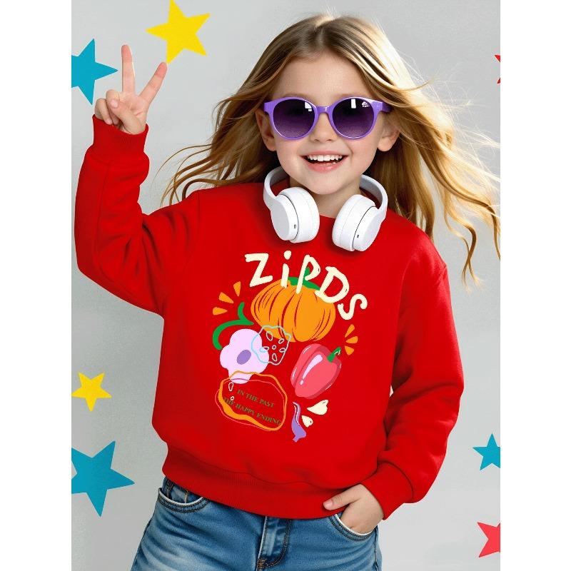 Kids Sweatshirt Round Neck Sweatshirt, Printed Pullover, Autumn and Winter ,Casual Comfortable Warm Fashion Printed Top 110