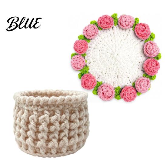 Handwoven Tea Cup Coasters Crochet Flower Bouquet Coaster Handmade Knit Rose Mug Mat Transforms Into Bouquet 2-in-1 Botanical Room Decoration Drink