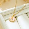 Cross-border New French-style Vintage Faux-pearl Oil-drop Pendant Light-luxury Enamel High-end Painted Flower Art Copper Bamboo