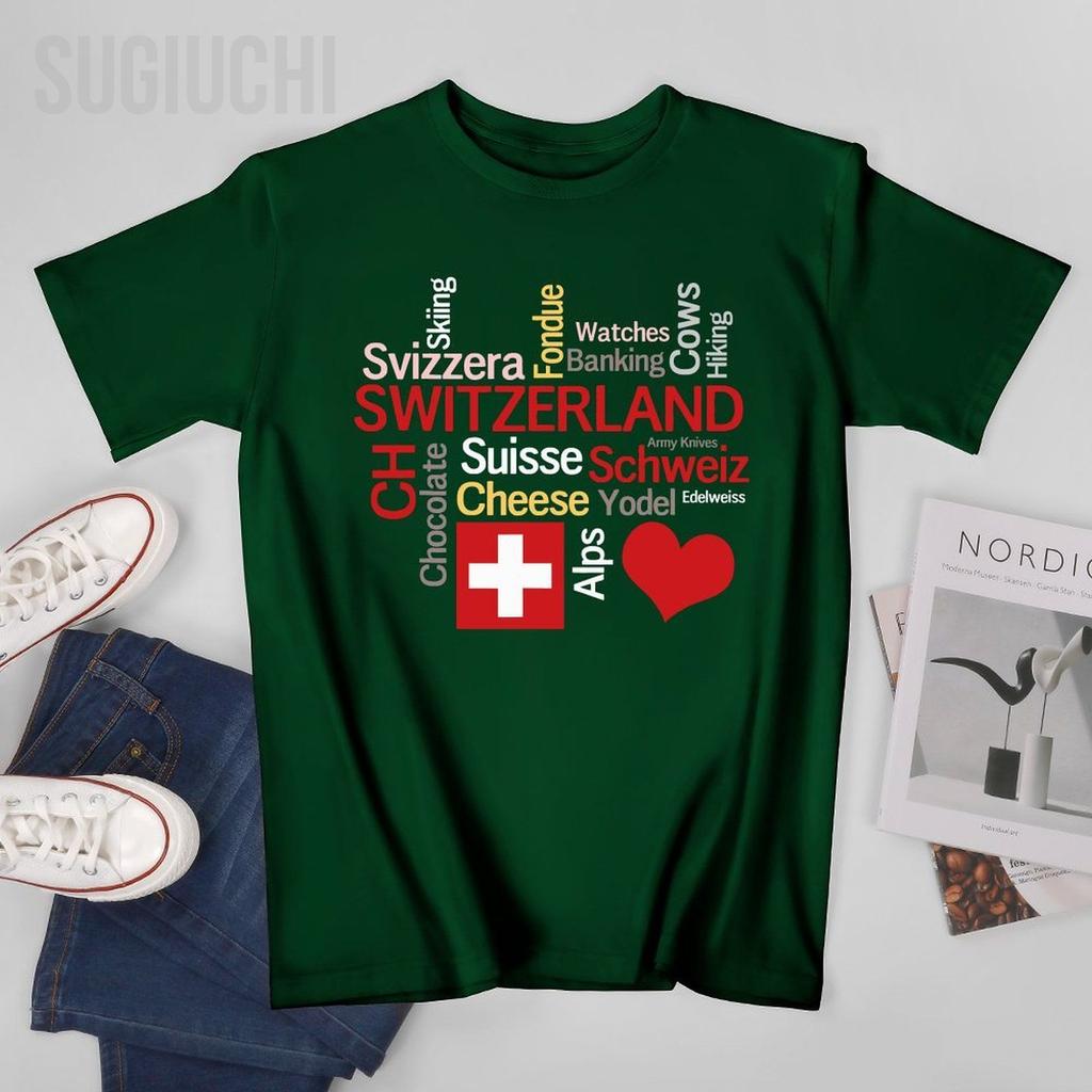 Unisex Why I Love Switzerland Tshirt Tees Oneck T Shirts WoUnisex Boys 100 Cotton TShirt