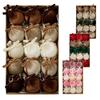 15pcs Velvet Christmas Ornaments Christmas Ball Ornaments Soft Plush Texture Ribbon Bow Ornaments