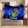 Geometry Dash Personalized Flannel Blanket, Custom Printed Text Name, Warm Soft Blanket For Couch Bed