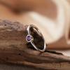 S925 Sterling Silver Natural Color Treasure December Birthstone Ring Premium Sense Index Finger Little Finger Couple Ring