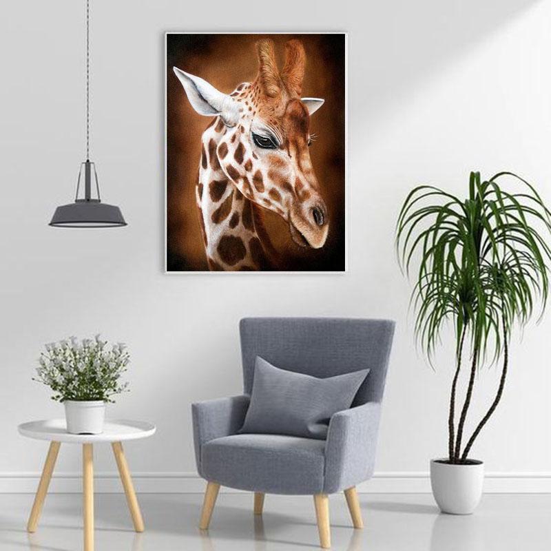 DIY 5D Diamond Painting Cross Stitch Kits Full Round Resin Rhinestone Mosaic Daimond Embroidery Animals Giraffe Home Decoration