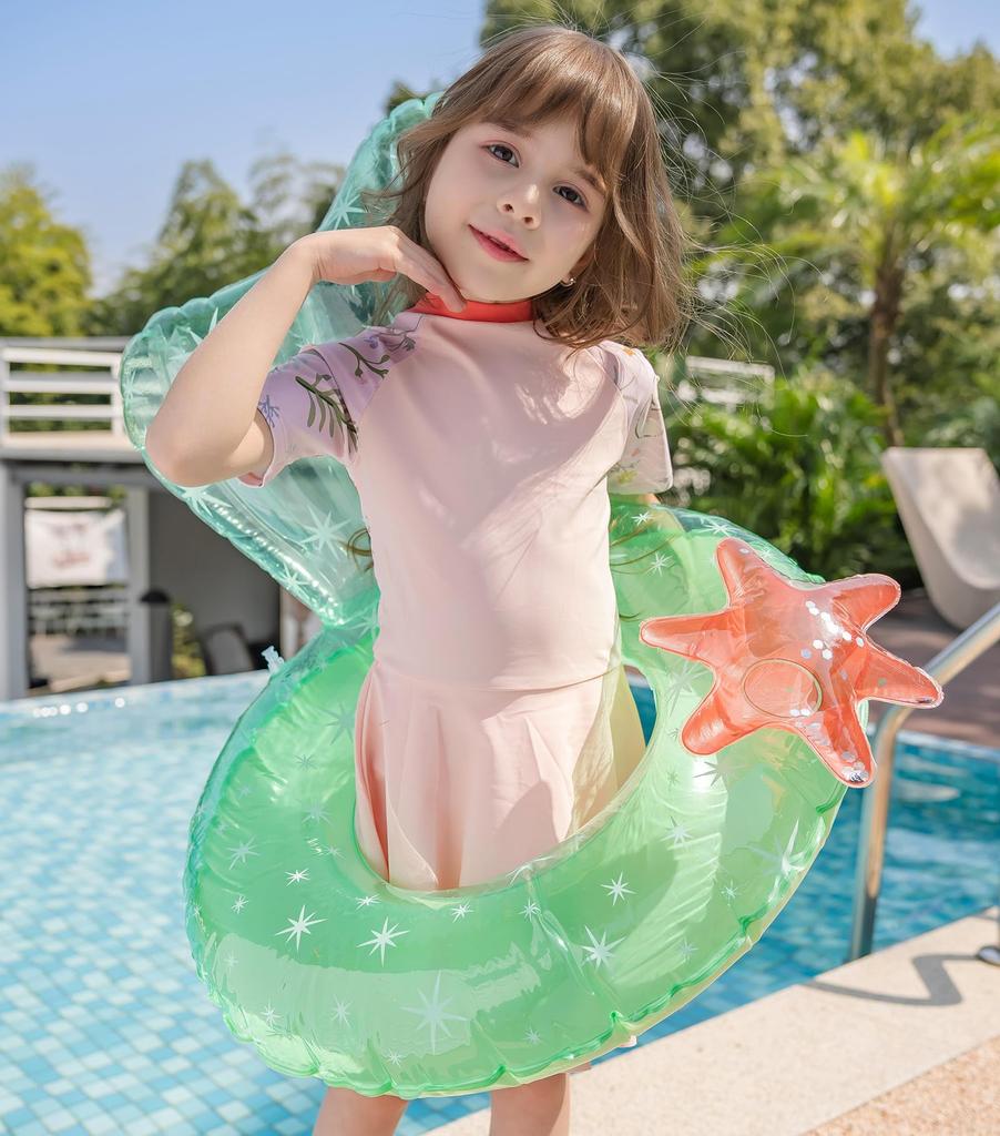 Adult and Child Inflatable Swim Ring, O-Shaped, Cute Cactus Design, Inflatable Swim Ring for Beaches, Indoor and Outdoor Pools, Water Play, Unisex