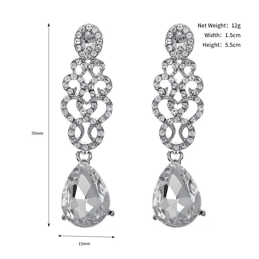 Retro Rhinestone Bridal Earrings: Elegant and Versatile Dangle Jewelry for Weddings and Banquets