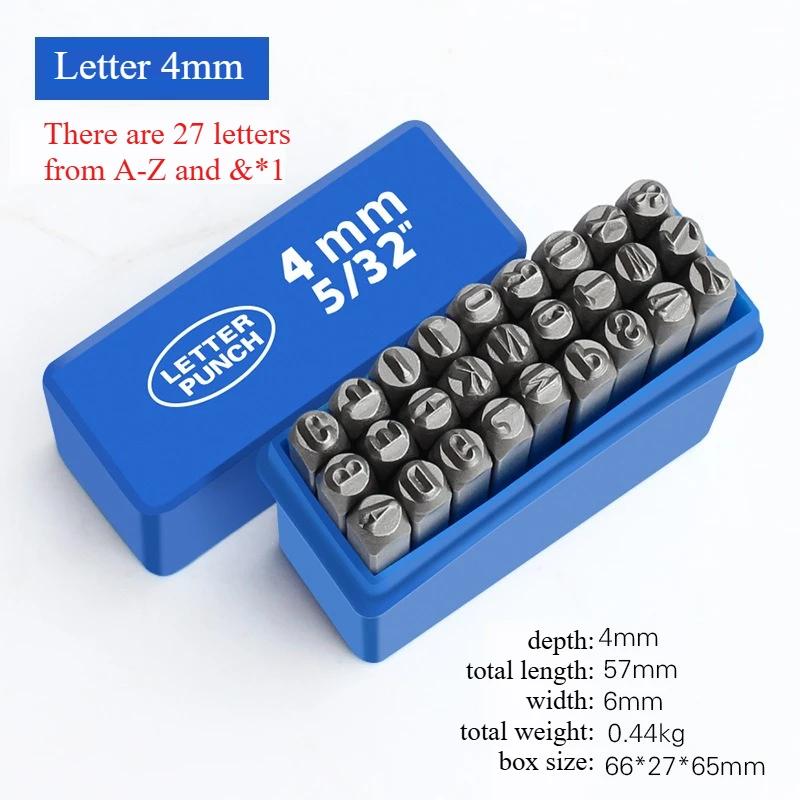 3-12mm Sayı ve Harf Alaşımlı Çelik Damga Saklama Kutulu Zımba Seti Sertleştirilmiş Metal Deri El Sanatları Kabartma El Yapımı Oyma Aleti