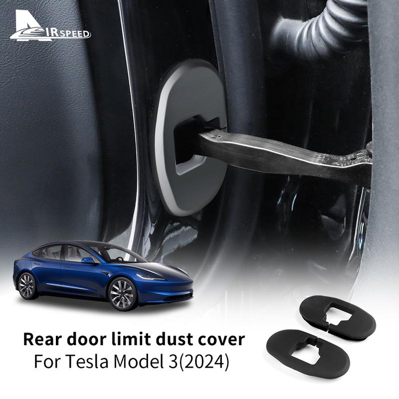 Car Rear Door Lock Buckle Protective Cover for Tesla Model 3 Highland 2024 Model Y Juniper 2025-UP Limit Dustproof Accessories