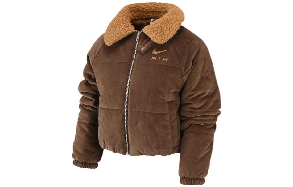 Nike Jackets Women s Brown Lapel Moderate Other DQ6931-259 XL