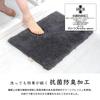 OKA Dry Good D Nature Bath Mat 45cm x 65cm Dark Gray (Absorbent Quick-Dry Washable Non-Slip)