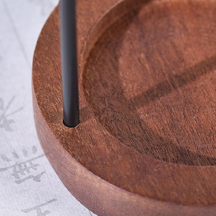 Holz-Eisen-Pinselständer Pinselständer zum Trocknen von Kalligraphiepinseln Mehrere Schlitze Kalligraphie-Zubehör für Schreibtischdekoration