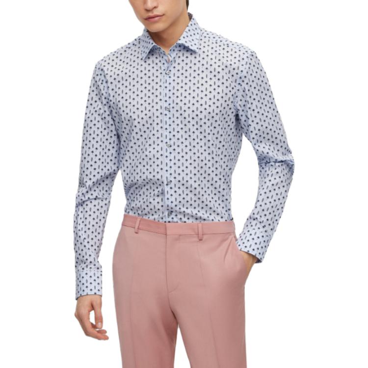 HUGO BOSS Shirts Men's Blue Moderate 50490098-036