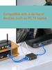 RJ45 Gigabit Network Cable Splitter 1-to-3 Adapter for Broadband Routing