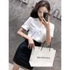 Women's Short Sleeve V-Neck Professional Chiffon Blouse