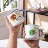 Retro High Value Ceramic Cartoon Cup Home Office Water Cup Cute Men and Women Coffee Cup Mug Gift