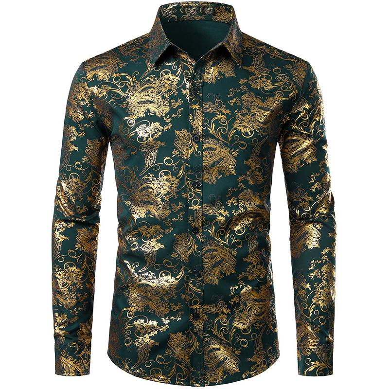 Fashion Comfortable 2024 New 3d Printed Floral Pattern Shirt Beach Sun Casual Slim Fit Fashion Mens Shirt Long Sleeve Shirt