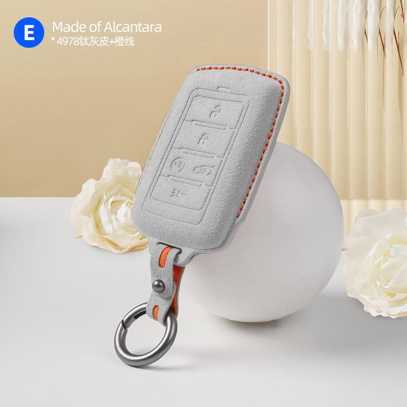For for Car Remote Key Case Cover  Jeep Grand Cherokee Free Knight Commander Protector Suede Alcantara Accessories