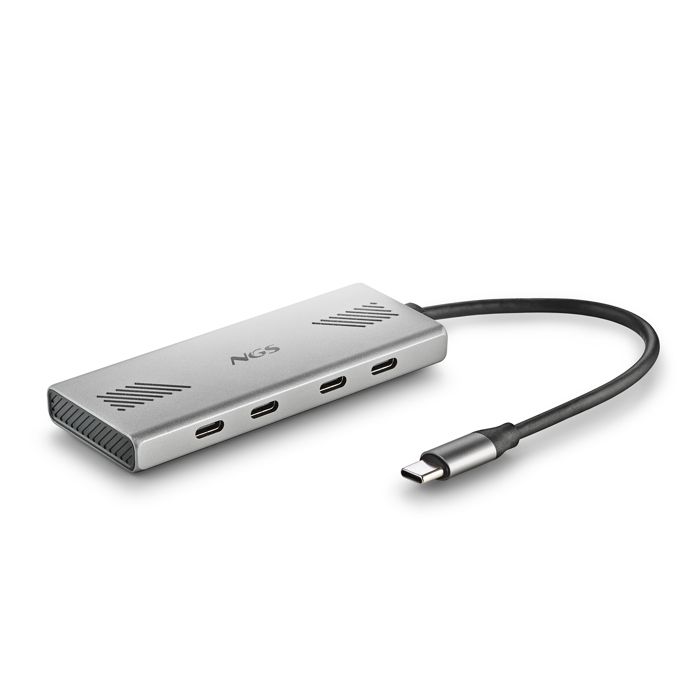 Hub USB-C - NGS - WONDER4-C - 4 ports - 5 Gbps - Aluminium - 180 mm