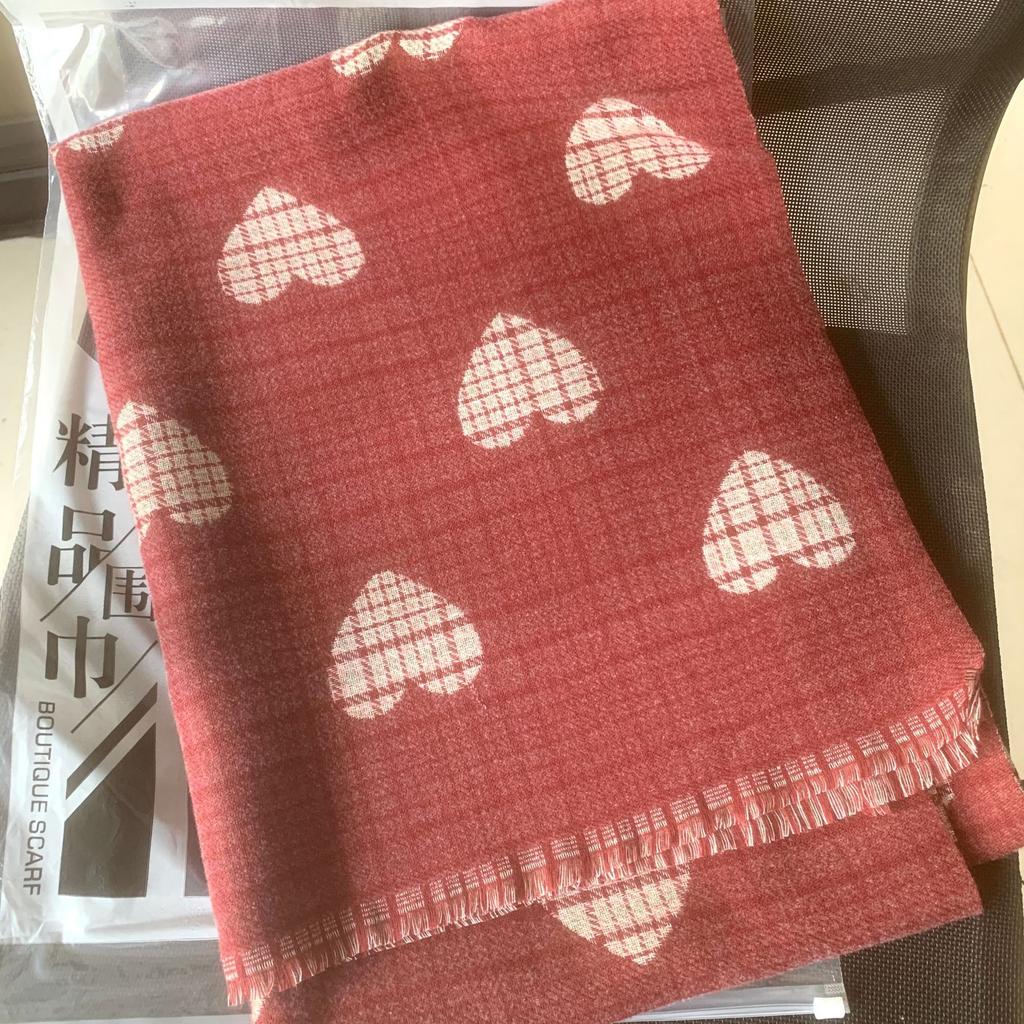Autumn and winter new Maillard imitation cashmere plaid scarf women's winter senior sense versatile shawl thickened warm scarf