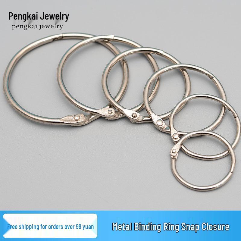 Metal Snap Binder Rings for DIY Albums, Jewelry, and Keyrings