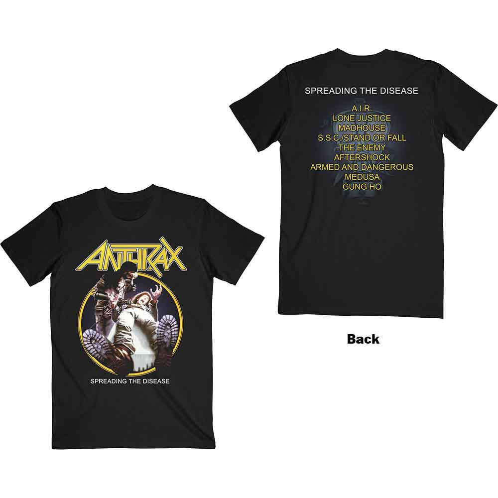 Anthrax - Spreading The Disease Track list (T-Shirt) L