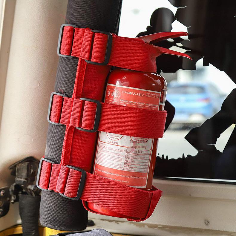 Cinghia per estintore per auto: Cintura fissa transfrontaliera per incendi spot